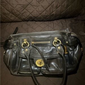 Coach Black Leather Shoulder Bag